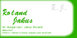 roland jakus business card